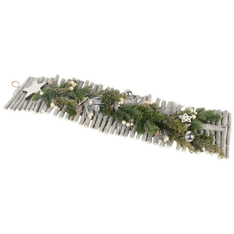 Choinka- Dekoracja Ścienna Do Powieszenia 85 cm - Srebrna
