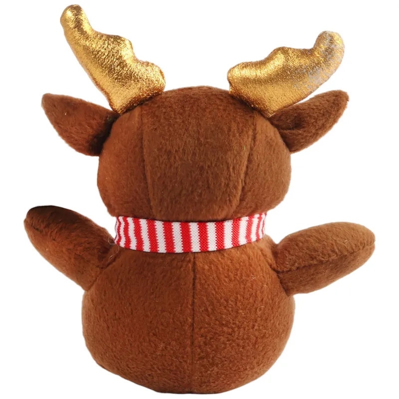 Pluszowa Maskotka Renifer W Szaliku– Zawieszka W Kolorze Brązowym 14 cm