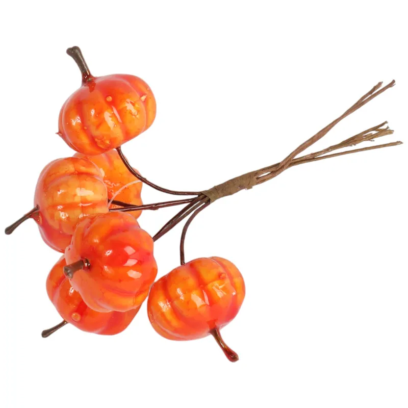 Dynia Sztuczne Dynie W Kolorze Pomarańczowym 6 szt. Na Jesień I Halloween