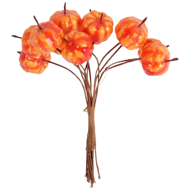 Dynia Sztuczne Dynie W Kolorze Pomarańczowym 12 szt. Na Jesień I Halloween