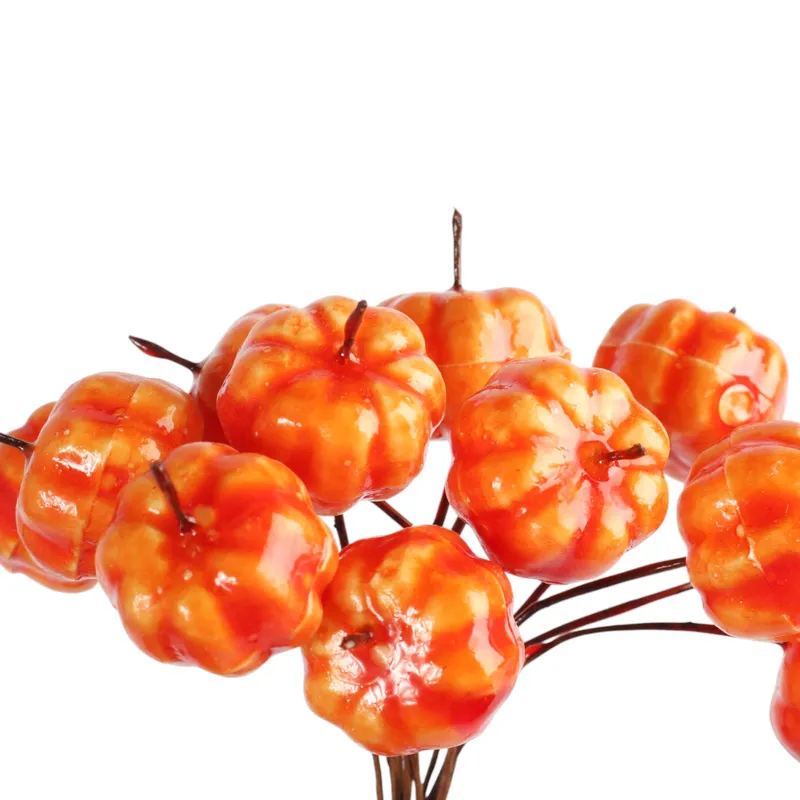 Dynia Sztuczne Dynie W Kolorze Pomarańczowym 12 szt. Na Jesień I Halloween