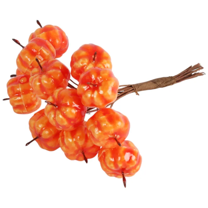 Dynia Sztuczne Dynie W Kolorze Pomarańczowym 12 szt. Na Jesień I Halloween