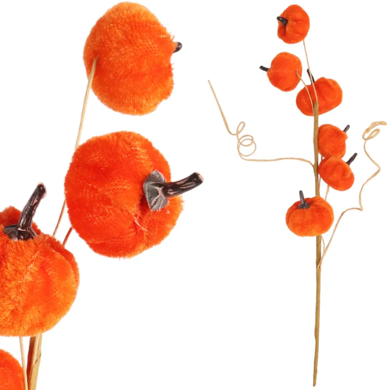 Dynia Sztuczne Dynie W Kolorze Pomarańczowym 12 szt. Na Jesień I Halloween