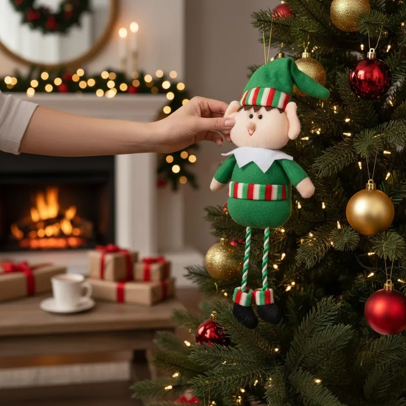 Elf On The Shelf Psotnik Figurka Elfa Skrzat Krasnal Świąteczny Adwentowy - Zielony
