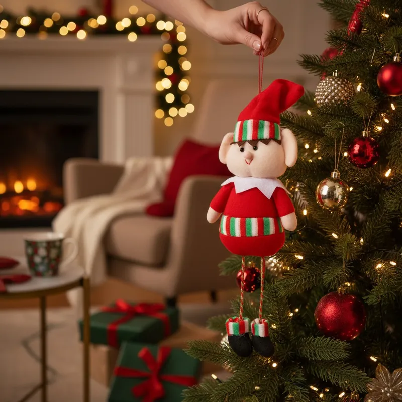 Elf On The Shelf Psotnik Figurka Elfa Skrzat Krasnal Świąteczny Adwentowy - Czerwony