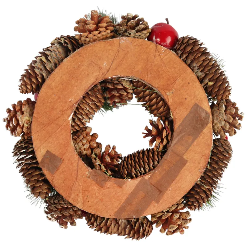 Wianek Świąteczny Na Drzwi Stroik Wieniec Z Szyszek 28 cm