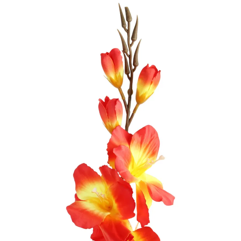 MIECZYK Kwiat Sztuczny Do Wazonu GLADIOLA 76 cm - Pomarańczowa
