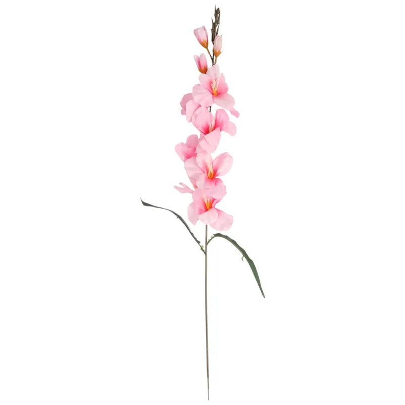 MIECZYK Kwiat Sztuczny Do Wazonu GLADIOLA 76 cm Jasno-Różowa