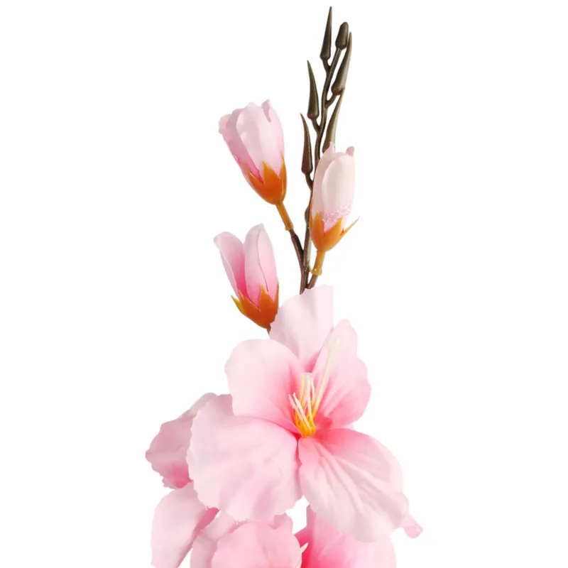 MIECZYK Kwiat Sztuczny Do Wazonu GLADIOLA 76 cm Jasno-Różowa