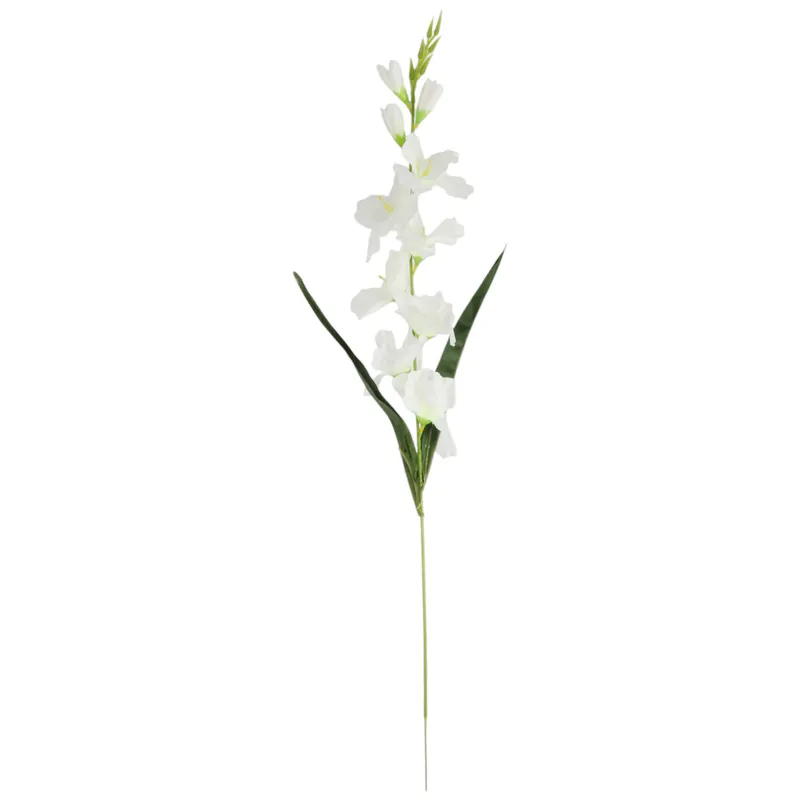 MIECZYK Kwiat Sztuczny Do Wazonu GLADIOLA 76 cm - Biała