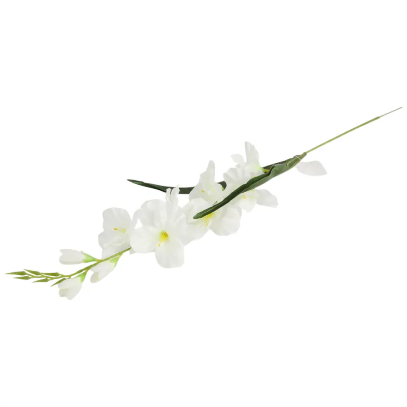 MIECZYK Kwiat Sztuczny Do Wazonu GLADIOLA 76 cm - Biała