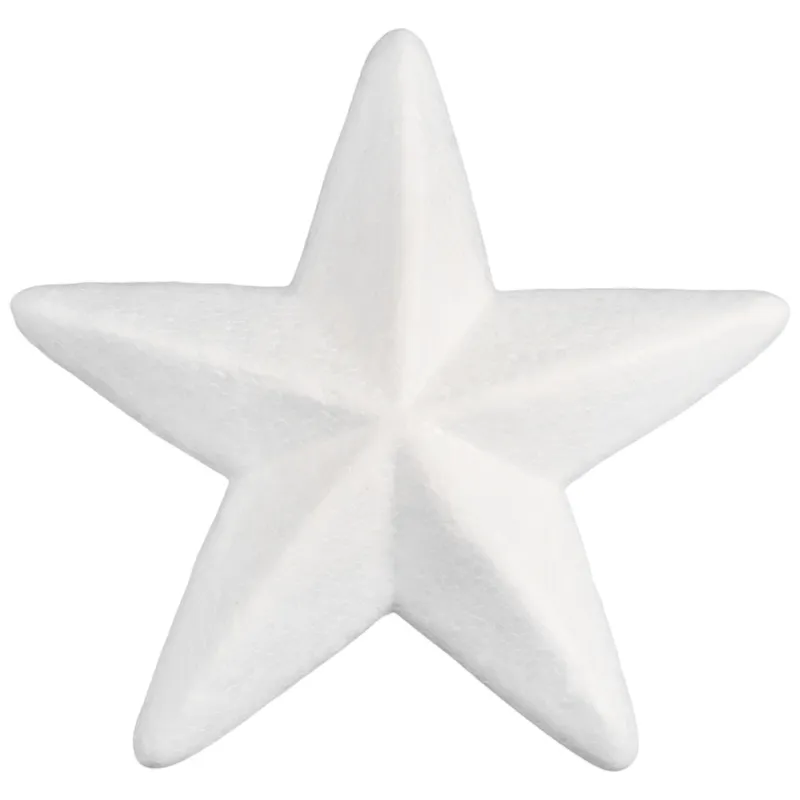 Gwiazdka Gwiazda Styropianowa 2 Sztuki Do Ozdabiania Dekoracji Święta 3D 15 cm - Biała