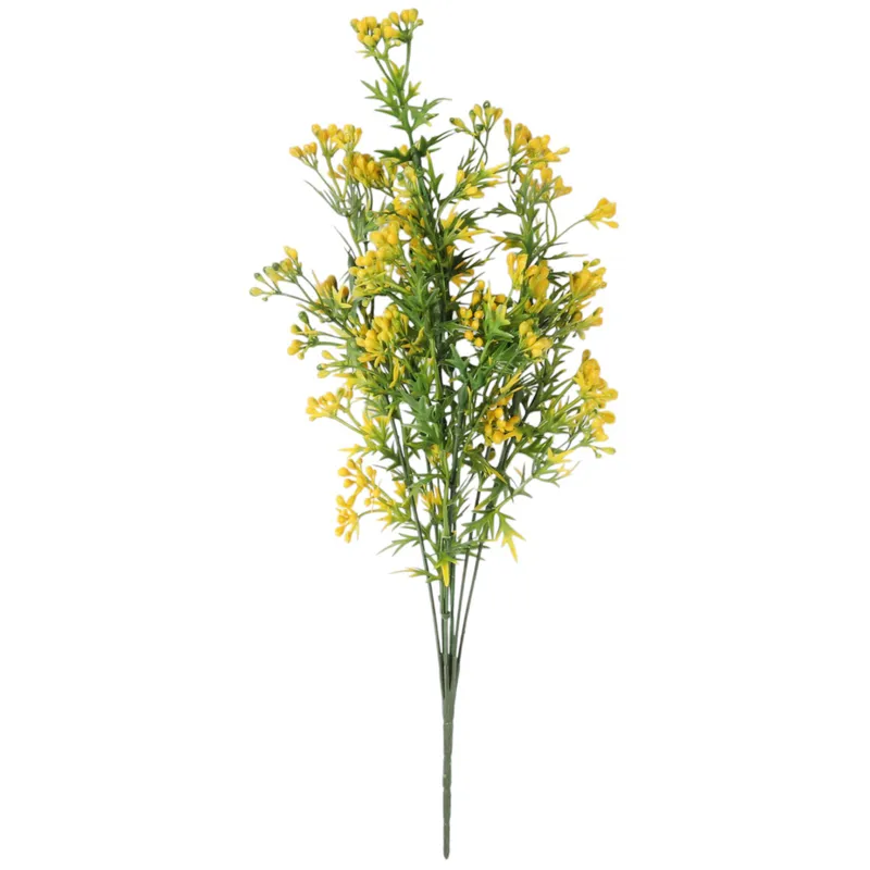 SZTUCZNY Bukiet TRAWA Dziki Koper 43 cm - Żółty