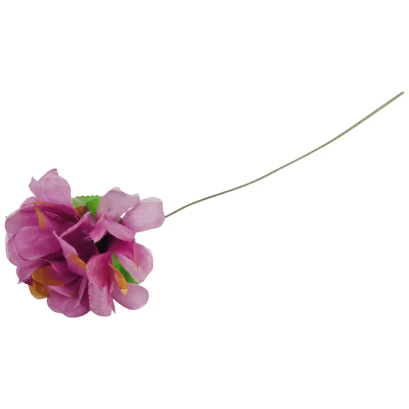 Chryzantema Pojedynczy Kwiat Z Listkiem W Kolorze Fioletowym 35 cm