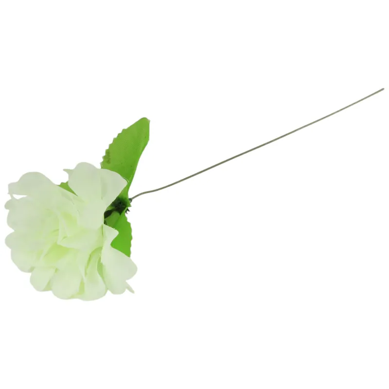 Chryzantema Pojedynczy Kwiat Z Listkiem W Kolorze Biało-Zielonym 35 cm