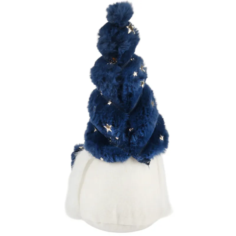 SKRZAT Świąteczny Krasnal GNOM Ozdoba Świąteczna Ze ,,Skręconą” Czapką Prezent 45 cm - Granatowy