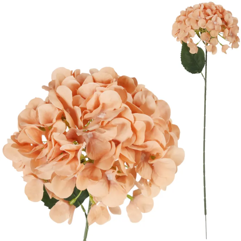 Gałązka HORTENSJI 68 cm Łososiowa