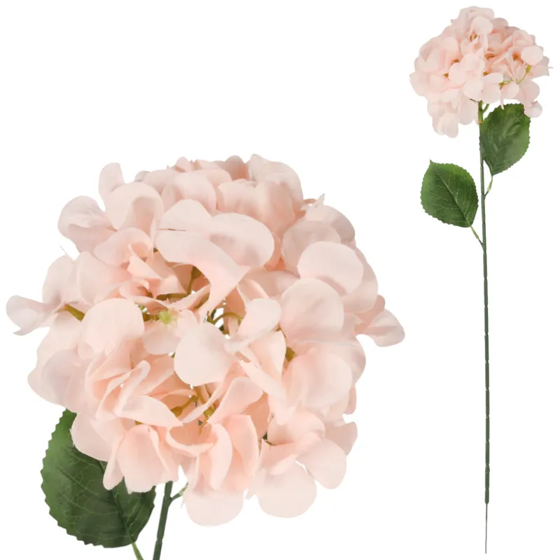 Gałązka HORTENSJI 68 cm Jasno-Różowa