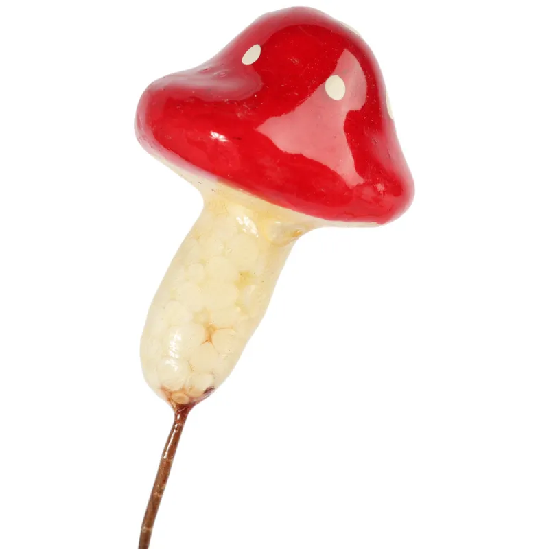 Muchomory Muchomorki Grzyby Na Piku Ozdoby Dekoracyjne 4 cm 6 szt - Czerwone