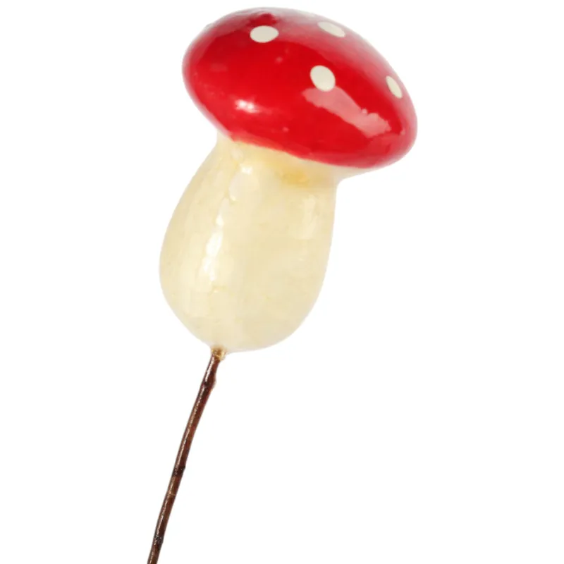 Muchomory Muchomorki Grzyby Na Piku Ozdoby Dekoracyjne 3 cm 12 szt - Czerwone