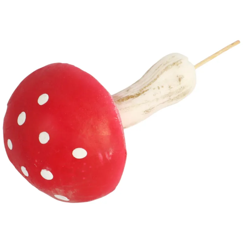 Muchomorek Na Piku 11cm X 6 cm Grzybek Muchomor Pik Dekoracja - Czerwony