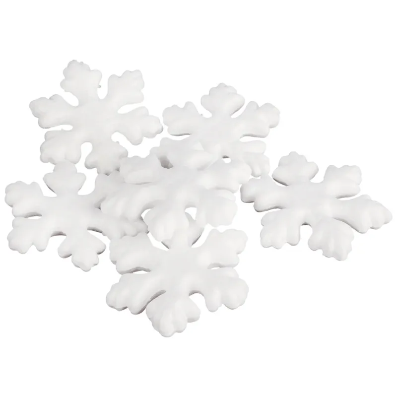 ŚNIEŻYNKI STYROPIANOWE 8 cm 8 szt DEKORACJA Do Ozdabiania Decoupage