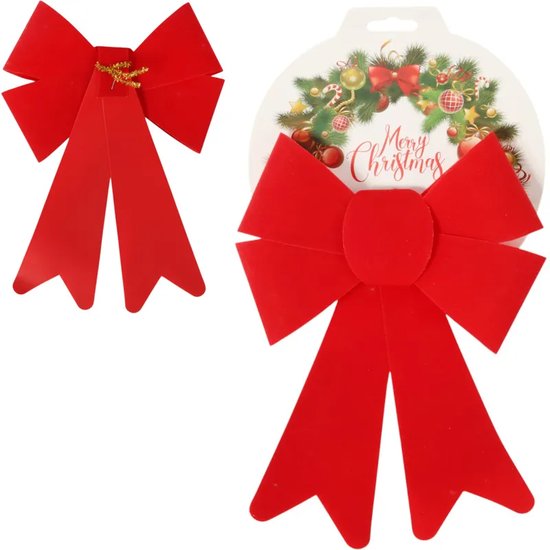 Kokarda Na Choinkę 20x15cm Ozdoba Stroik Dekoracja Zawieszka - Czerwona