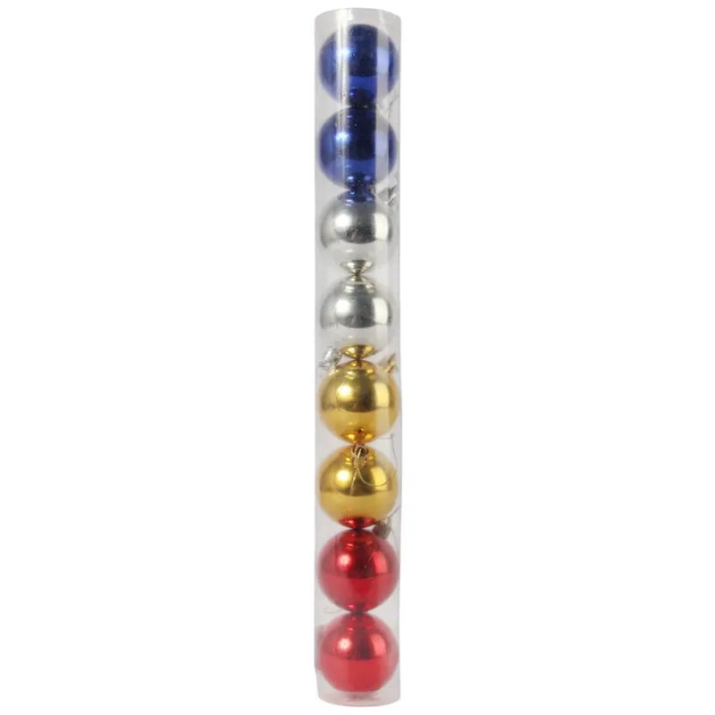 Komplet 8 Bombek Plastikowych W Tubie 6 cm Kolorowe