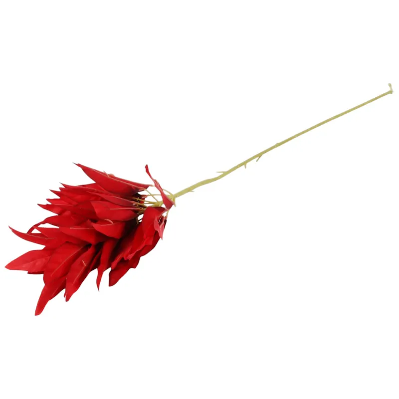 GAŁĄZKA DEKORACYJNA KURKUMA Kwiaty Sztuczne Na Do WAZONU Kompozycja Kwiaty 84 cm - Czerwona
