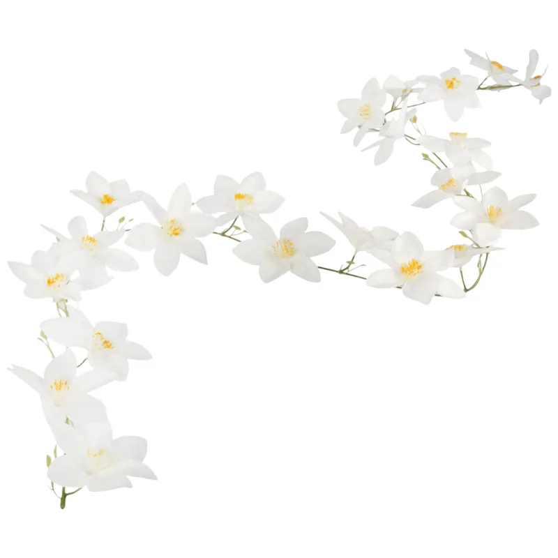 Girlanda Kwiatowa 160 cm Clematisy - Białe