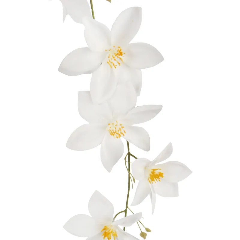 Girlanda Kwiatowa 160 cm Clematisy - Białe