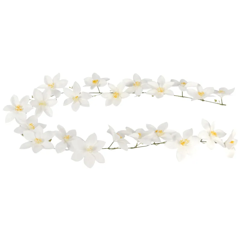 Girlanda Kwiatowa 160 cm Clematisy - Białe