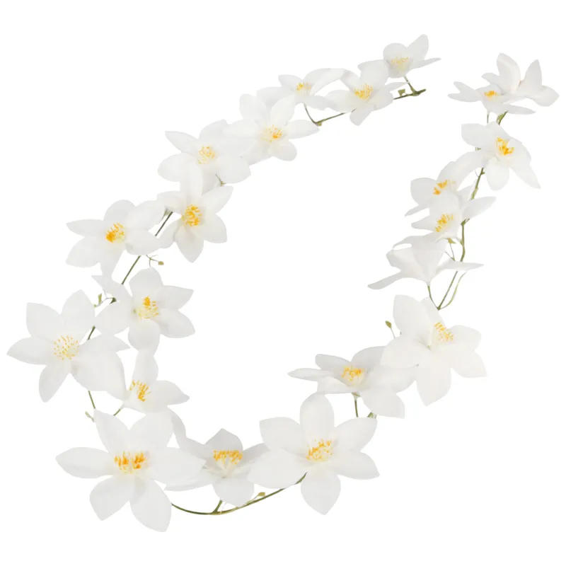 Girlanda Kwiatowa 160 cm Clematisy - Białe