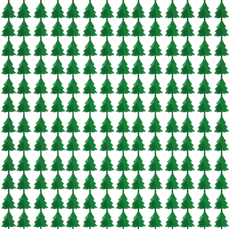 KURTYNA DEKORACYJNA LAMETA 100 cm X 200 cm Choinki - Zielone