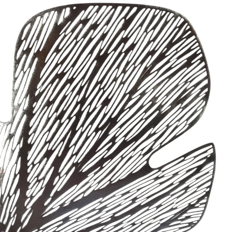 Podkładka Mata Na Stół Liść Laminowany 46x35 cm - Srebrny