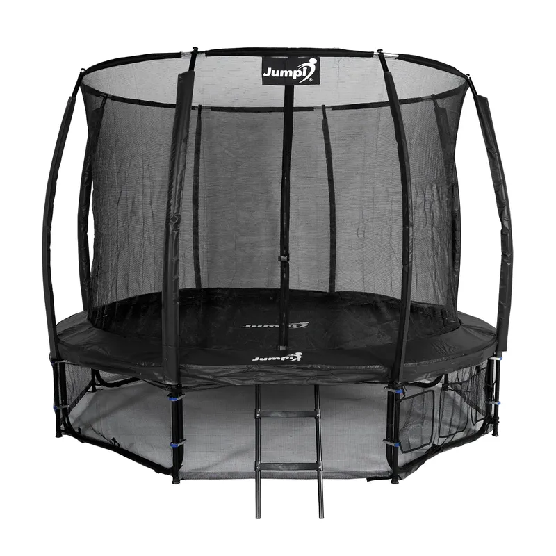 Trampolina Ogrodowa Jumpi 312CM/10FT Maxy Comfort Plus Z Wewnętrzną Siatką - Czarna
