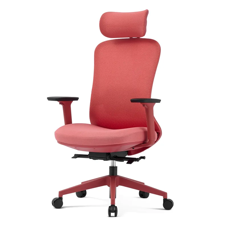 Fotel Biurowy Ergonomiczny ANGEL FizjO Z Funkcją Masażu - Czerwony