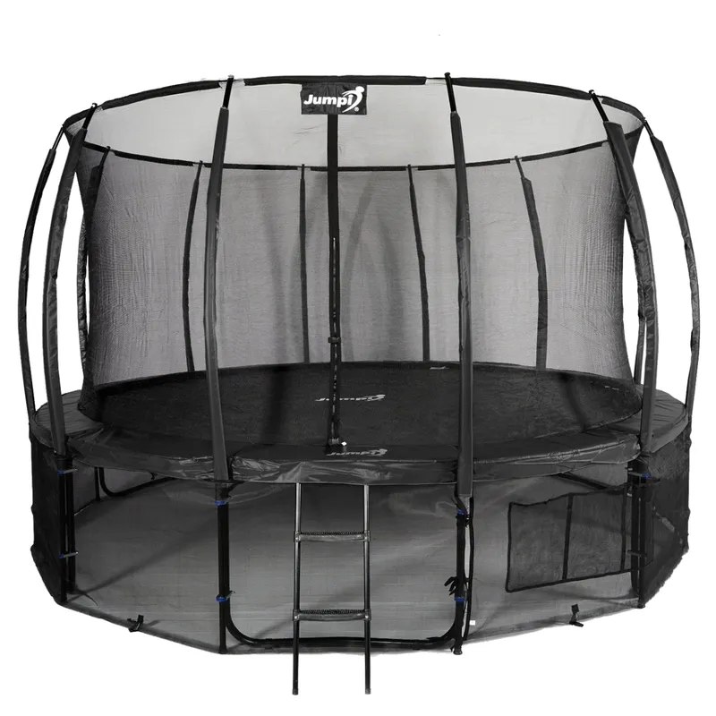 Trampolina Ogrodowa Jumpi 435CM/14FT Maxy Comfort Plus Z Wewnętrzną Siatką - Czarna