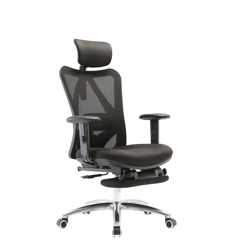 Fotel Ergonomiczny ANGEL Biurowy Obrotowy EurOpa Plus Z Podnóżkiem