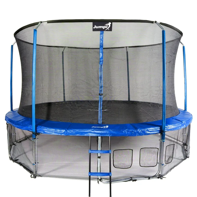 Trampolina Ogrodowa Jumpi 435CM/14FT Maxy Comfort Z Wewnętrzną Siatką - Niebieska