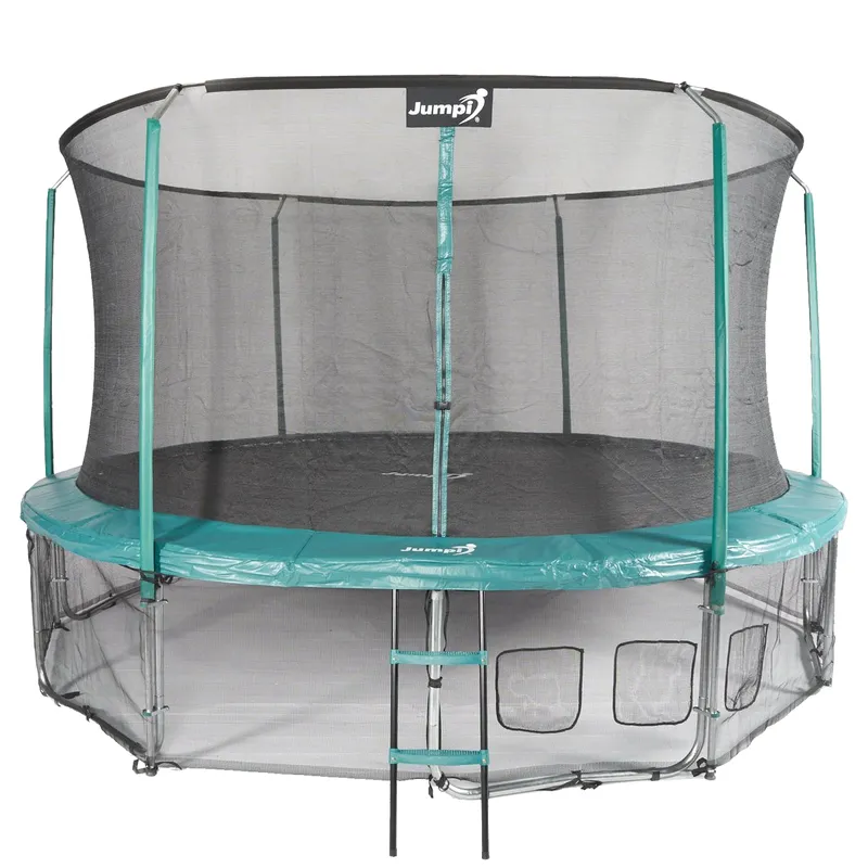 Trampolina Ogrodowa Jumpi 435CM/14FT Maxy Comfort Z Wewnętrzną Siatką - Zielona