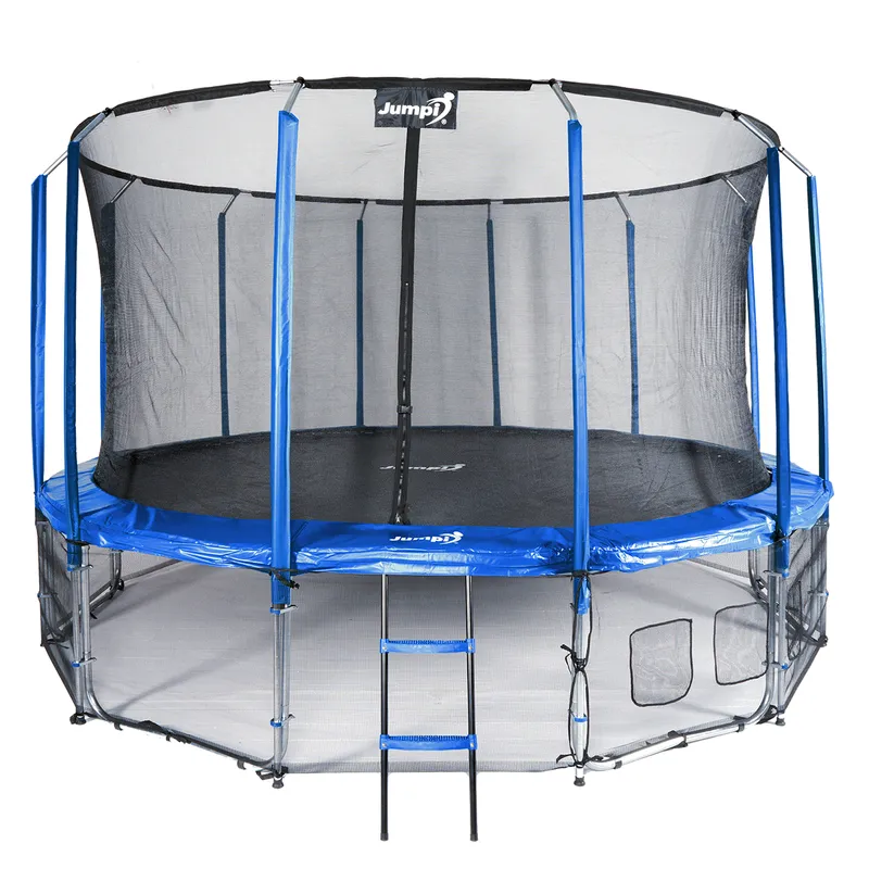 Trampolina Ogrodowa Jumpi 487CM/16FT Maxy Comfort Z Wewnętrzną Siatką - Niebieska