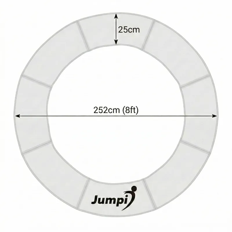 Osłona Sprężyny Na Trampolinę 252 cm 8ft - Niebieska