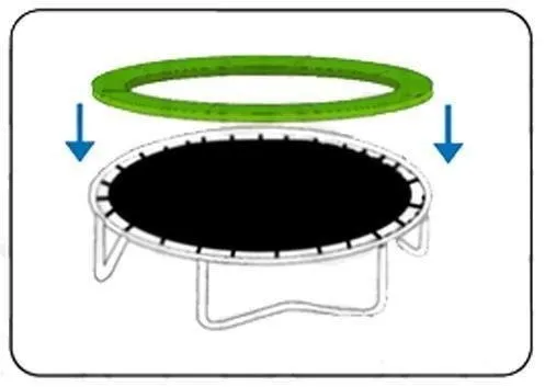 Osłona Sprężyn Do Trampoliny 244 cm 8 ft - Czarna