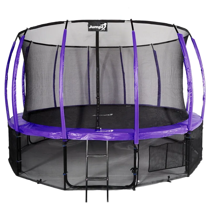Trampolina Ogrodowa Jumpi 487CM/16FT Maxy Comfort Plus Z Wewnętrzną Siatką - Fioletowa