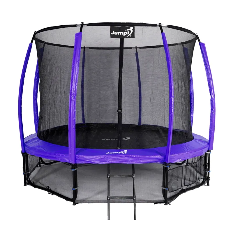 Trampolina Ogrodowa Jumpi 312CM/10FT Maxy Comfort Plus Z Wewnętrzną Siatką - Fioletowa