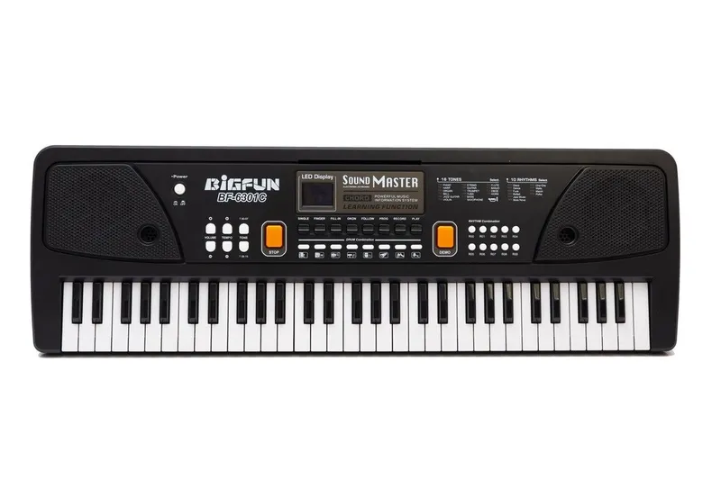 Duże Organki Pianinko Keyboard Z Mikrofonem 61 Klawiszy 42 Rytmy TUM-TUM