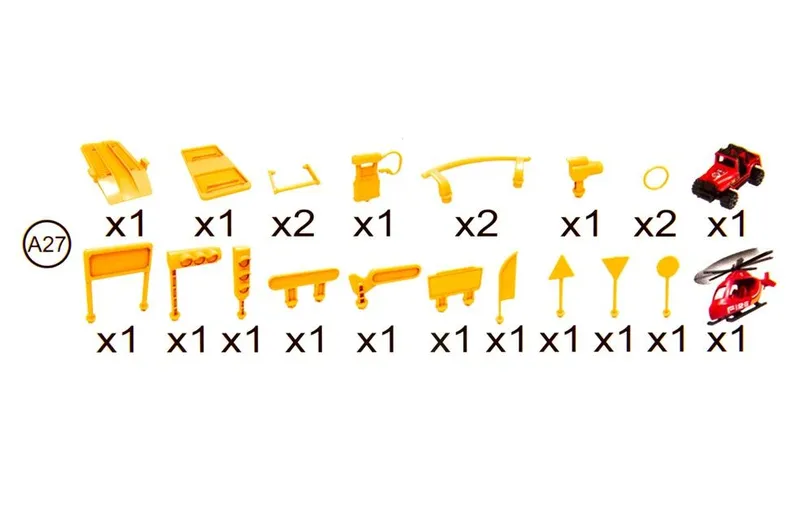 Wielopoziomowy Parking Z Torem Jazdy Straż Pożarna 50 Elementów TUM-TUM