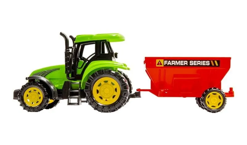 Zabawkowy Traktor Z Przyczepą Realistyczny Rolniczy TUM-TUM 28 cm