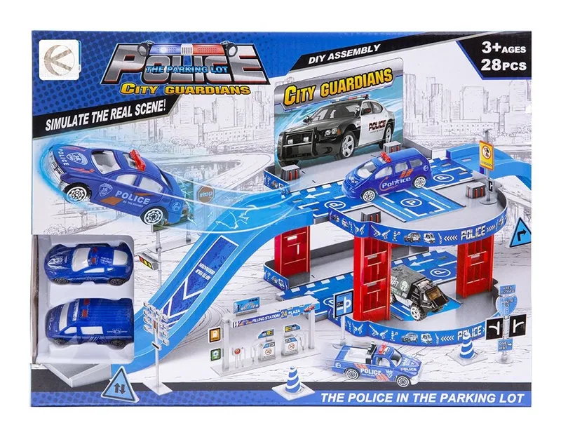 Parking Policyjny Z 2 Autkami Rozkładany TUM-TUM 59 x 20 x 10 cm